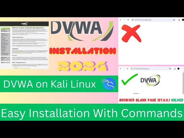 DVWA Setup in kali linux | dvwa blank page solution