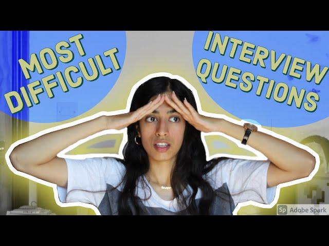 MOST DIFFICULT interview questions I've faced & HOW I answered them