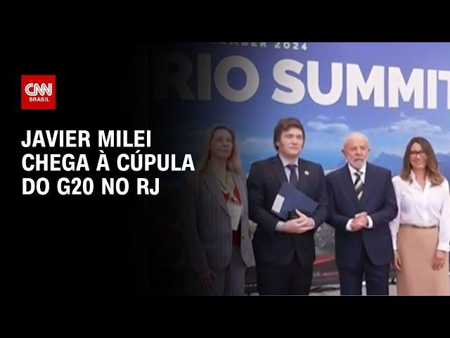 Javier Milei chega à cúpula do G20 no RJ | LIVE CNN