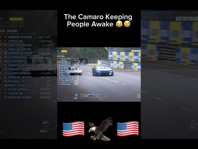 Camaro being an alarm clock for the competitors #simracing #imsaracing #racing #lemans #camaro