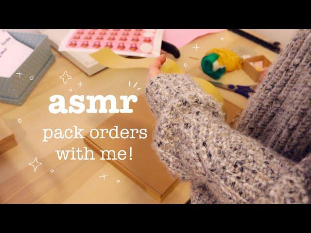  ASMR  | PACK ORDERS WITH ME | Background Studio Aesthetic With Soft Music | No Talking