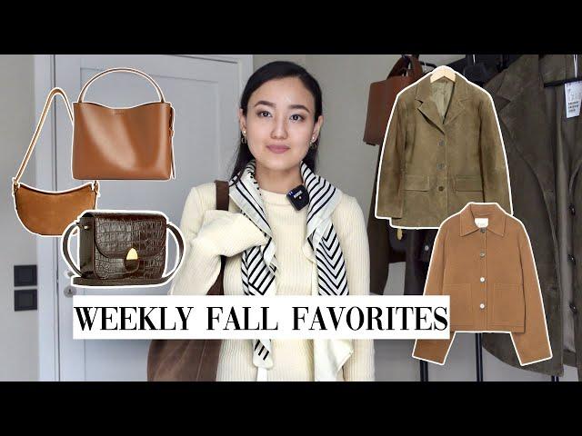 FALL 2024: Trendy outfits with suede, wool jackets and leather bags