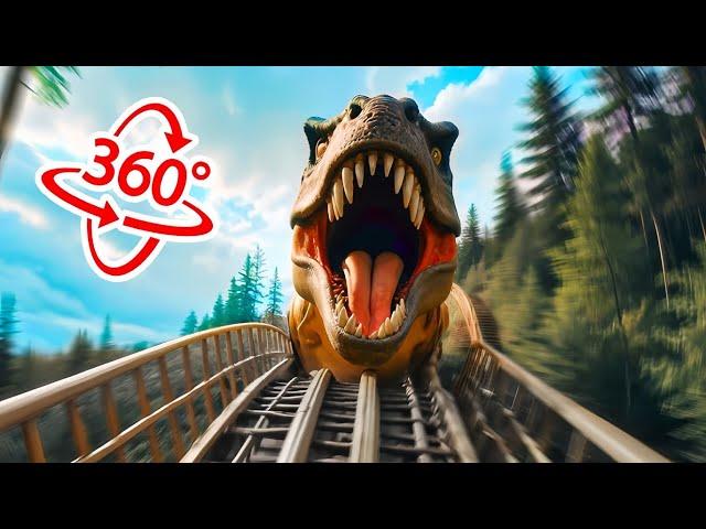 360 video Jurassic park Roller Coaster Life Enjoy Reality Experience