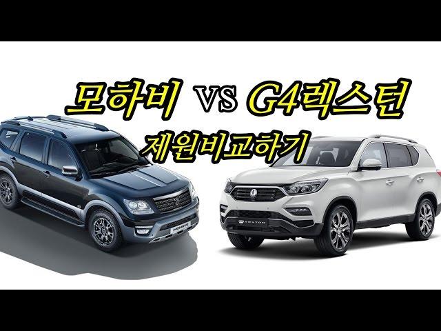 G4렉스턴 VS 모하비 제원비교
