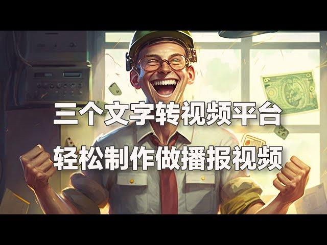 国内外3个人工智能平台，用AI合成视频工具，播报类视频怎么做？