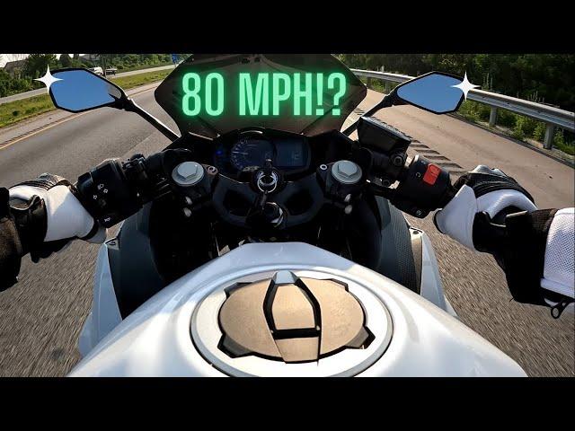 Attempting A New Top Speed On My Ninja 400! (Highway Speed)