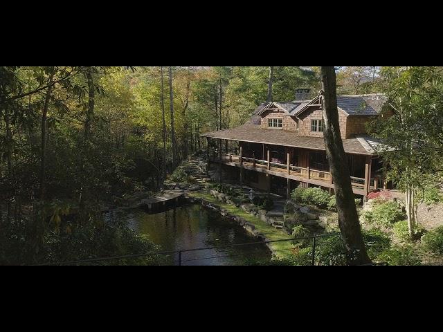 Big waterfall at Cashiers, NC mountains home - 'The Falls at Rochester Drive'