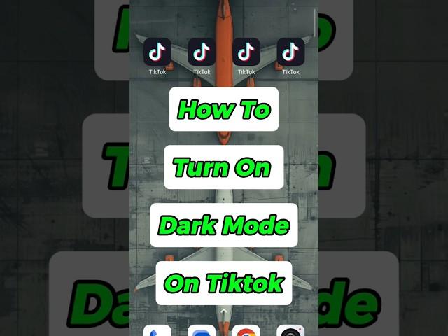 how to turn on dark mode on tiktok