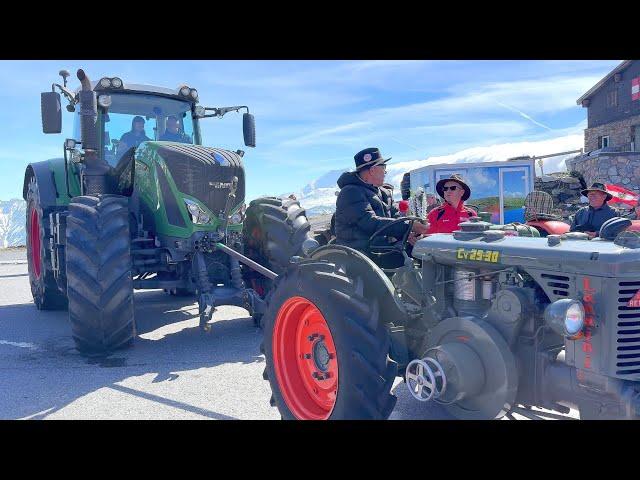 Wer schleppt hier wen? 22. Oldtimer Traktor WM am Großglockner 21.09.2024