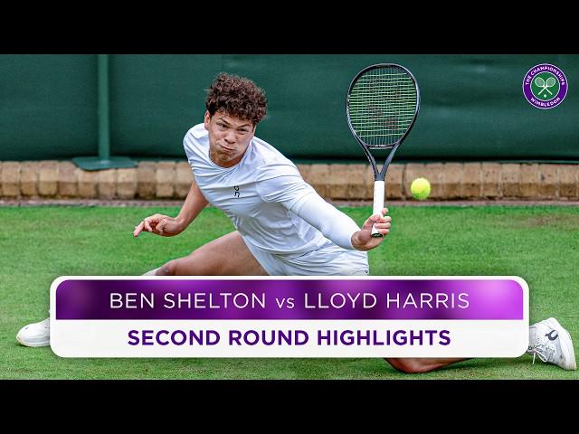 Marathon match ends in thrilling tiebreak | Ben Shelton v Lloyd Harris | Highlights | Wimbledon 2024