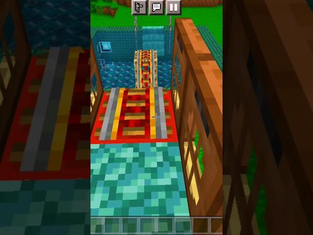 Small Water Slide in Minecraft! #shorts #minecraftpe #viral #minecraft #ytshorts #waterslide #short