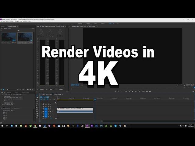 Premiere Pro CC 2015 - How to Render videos in 4K