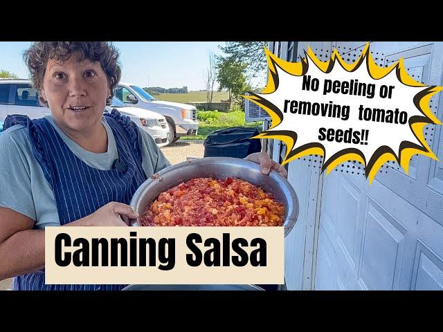 Mennonite Recipe for Canning Salsa, No Peeling Tomatoes or Removing the Seeds!!