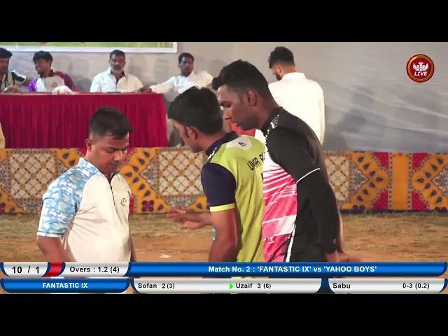 Yahoo Boys  VS  Fantastic IX  | Night Box Cricket Tournament  2022  |  Org By  Raj Pratishtan