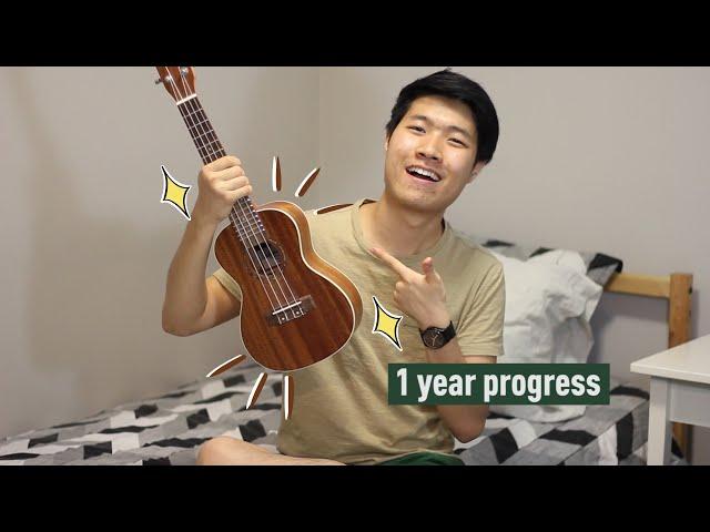 my ukulele progress after 1 year