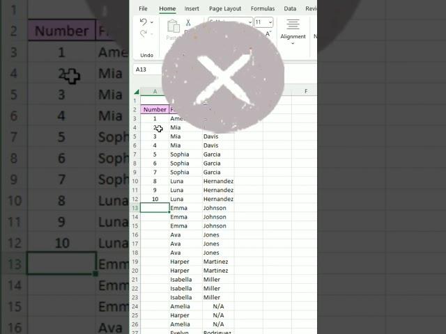 Excel tips - Stop manually adding in numbers for each row with this Excel tip #shorts