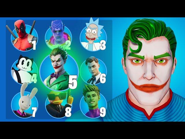 FORTNITE CHALLENGE PART #13 - GUESS THE SKIN BY FACE STYLE.