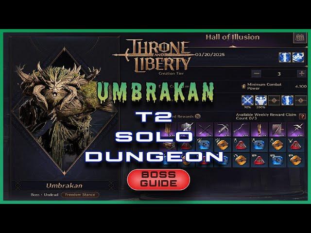 Umbrakan Full Boss Fight Easy Solo Dungeon Guide - Throne and Liberty
