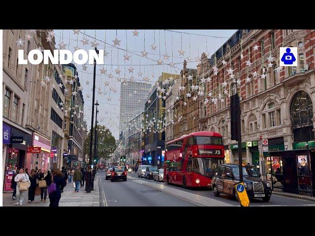 London Christmas Walk  Oxford Street  ⭐️ CHRISTMAS LIGHTS 2024 | Central London Walking Tour [HDR]