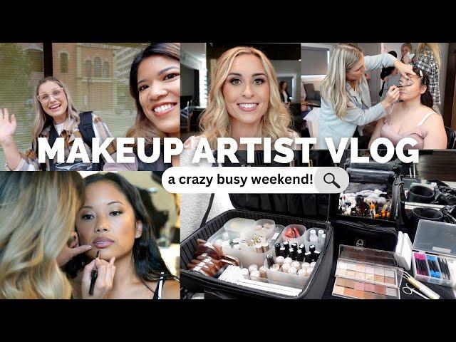 MAKEUP ARTIST VLOG: 2 weddings, rehearsal makeup, kit restock + wedding prep