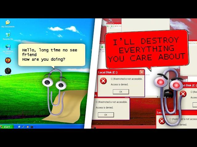 Windows XP New Kill Screen (Clippy's gone crazy)