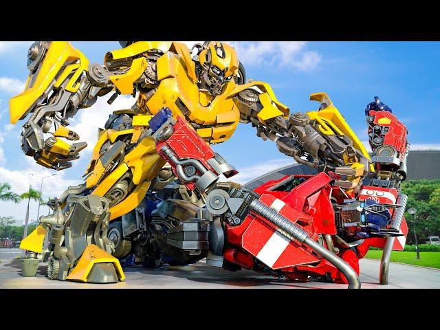 Transformers: The Last Knight - Optimus Prime vs Bumblebee Final Fight Scene | Comosix Tech [HD]