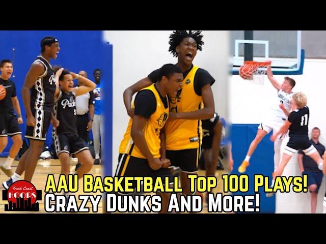 Top 100 AAU Basketball Plays Of 2024! Dunks, Game Winners, And More!