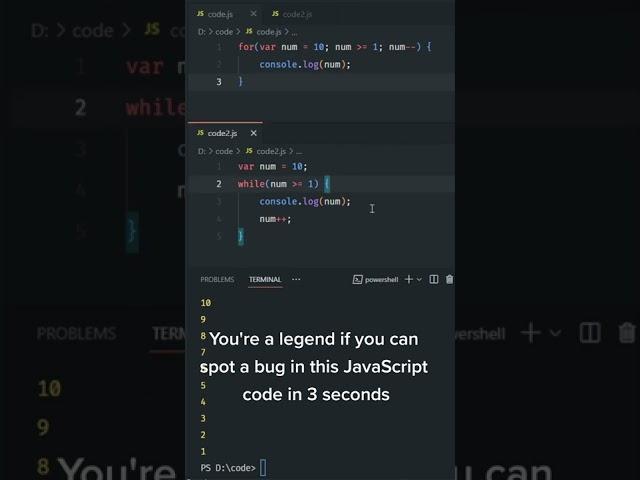 What will be the output of this #javascript code | 001 #loops