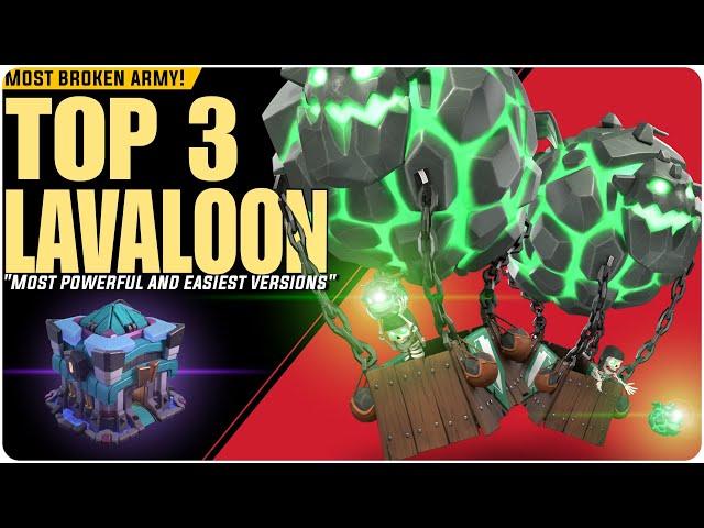 TH13 Top 3 Best "LavaLoon" Attack Strategies | COC New Event Army | Best Lavaloon Attack Th13