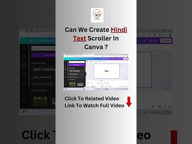 How To Create Hindi Text Scroller in Canva Easiest  Way  ( HINDI ) | Canva Tutorial In Hindi