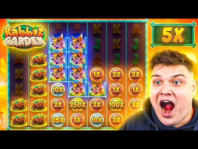 THIS NEW SLOT Is INSANE!! (RABBIT GARDEN)