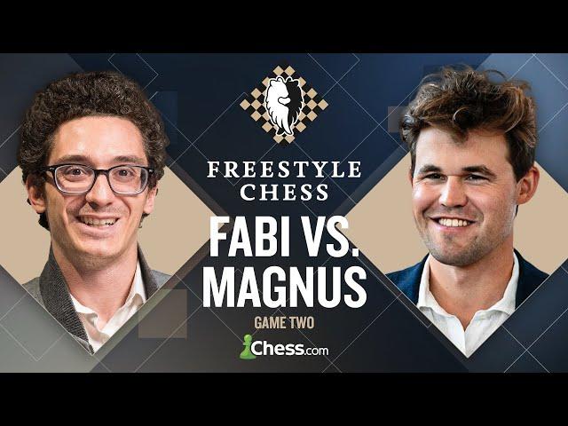 FABIANO vs. MAGNUS! Can Fabi Make A Comeback? Freestyle Chess 2024 Game 2