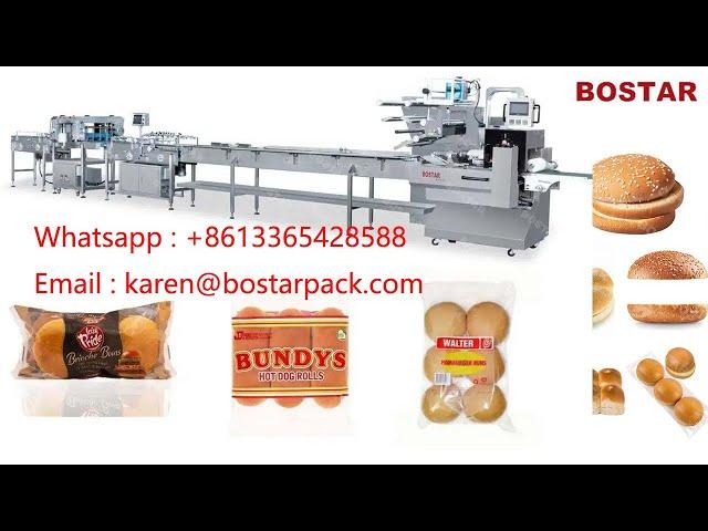 Hamburger Buns Packaging Machine, Bread Packaging Machine, Burger Buns Package Machine Manufacturer