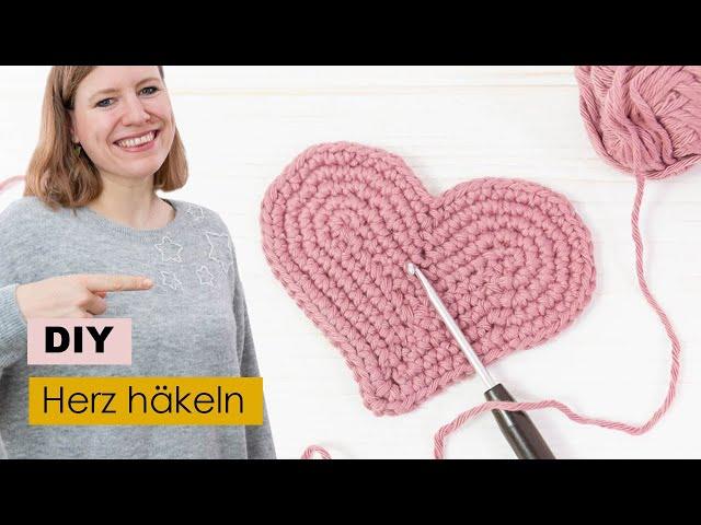 Herz häkeln | DIY Geschenk zum Valentinstag