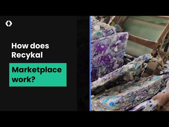 How does Recykal Marketplace work?