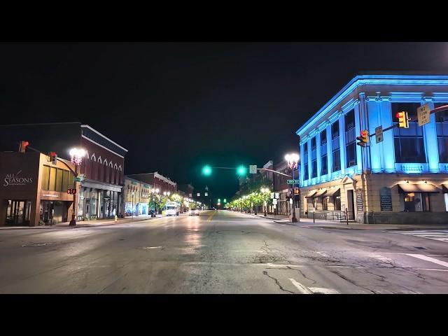 Franklin, Pennsylvania Drive at Night