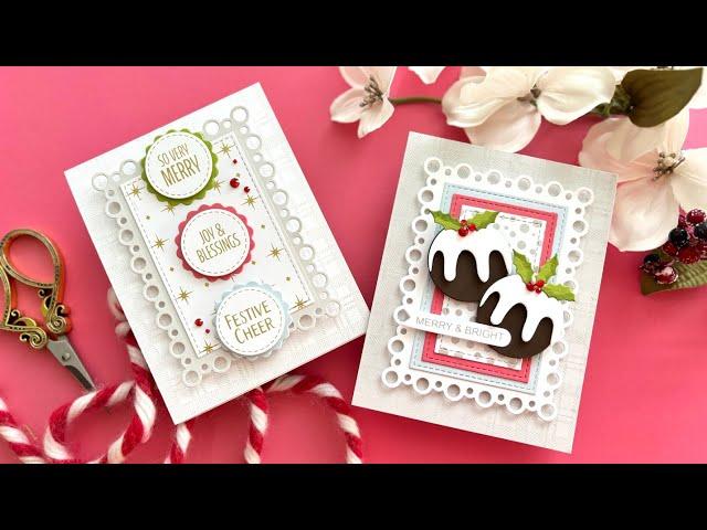 2 FUN Handmade Christmas Cards | Spellbinders Essential Holiday Collection | Cardmaking 101