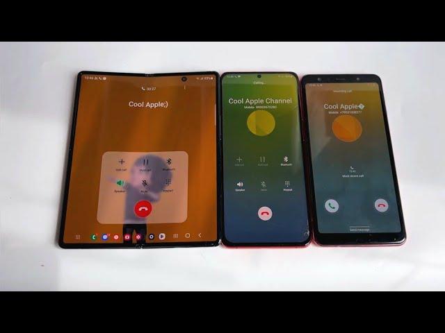 Samsung Galaxy Z Fold2 vs Samsung A7 vs S20 plus / Incoming & outgoing calls