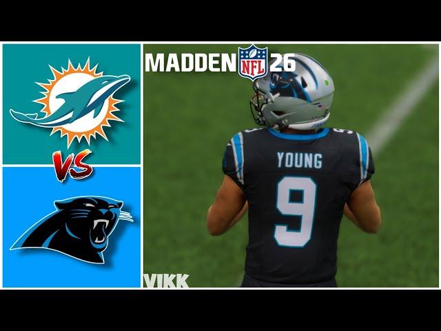 Dolphins vs Panthers Week 5 Simulation (Madden 26 Rosters)