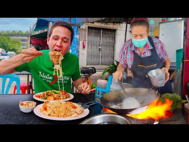 Thai Street Food - THAI DRUNKEN NOODLES + 5 Must-Eat Fried Noodles in Bangkok!! 