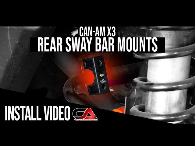 CA TECH USA - Can-Am X3 Rear Sway Bar Mounts How To Installation Video