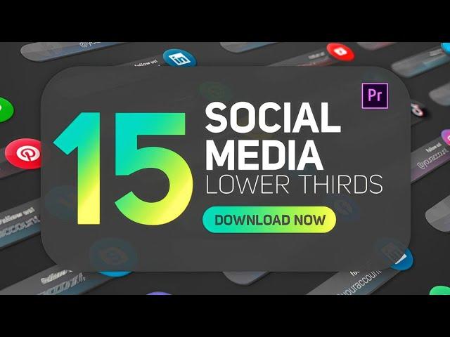 social media lower thirds premiere pro || social media template Download