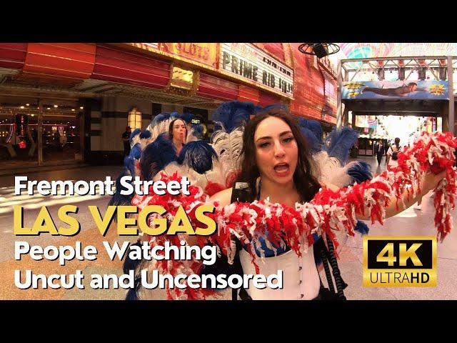 Fremont Street UNCENSORED Vegas Walking Tour (You Won't Believe What We Saw!) July 19, 2024 in 4K!