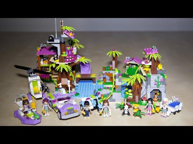 Lego Friends 41038 Jungle Rescue Base with 41036 41033 and 41032 Speed Build