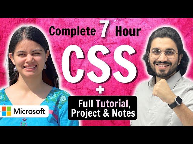 CSS Tutorial for Beginners | Complete CSS with Project, Notes & Code