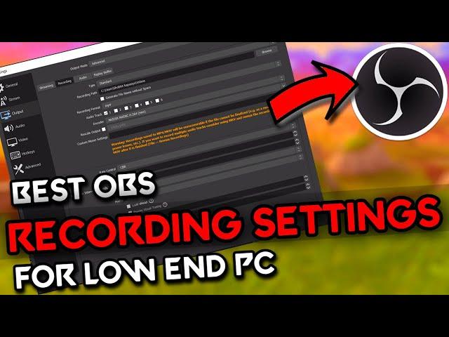 OBS Lagging When Recording\Streaming | OBS Best Settings For LOW-END PC | OBS Lag Fix | 2022 |