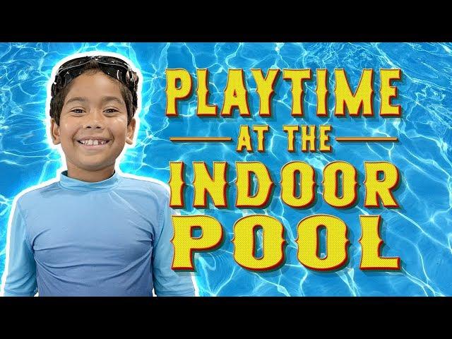 INDOOR SWIMMING POOL KIDS PLAYTIME WITH PARTY PROPS!