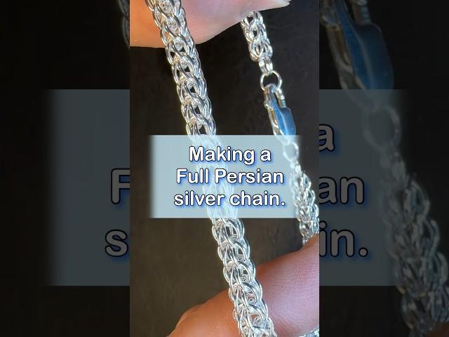 The ancient art of making a Full Persian weave silver chain.