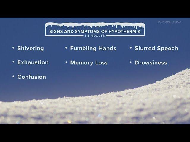 Know the signs and symptoms of hypothermia