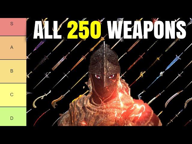 All 250 Elden Ring Weapons Tier List! Patch 1.10